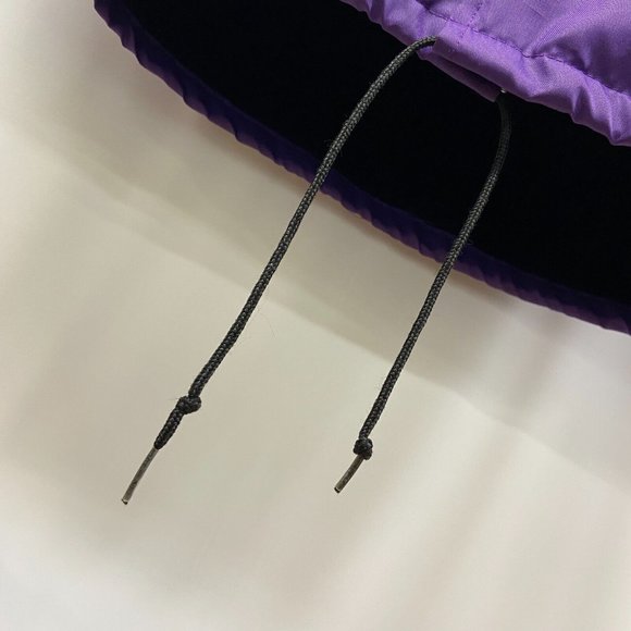 LSU Tigers Purple Snap-up Chalk Line Nylon Jacket w/ fleece lining Size S USA - Picture 3 of 16